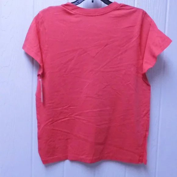 Hue Geranium Pink Short Sleeve V Neck Pajama Shirt Size Small - Picture 3 of 4